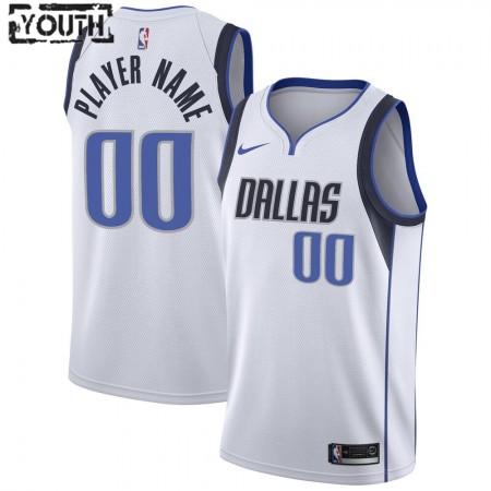 Kinder NBA Dallas Mavericks Trikot Benutzerdefinierte Nike 2020-2021 Association Edition Swingman